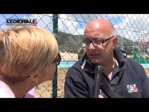 Gianni Lolli su campo di atletica Piazza d'Armi